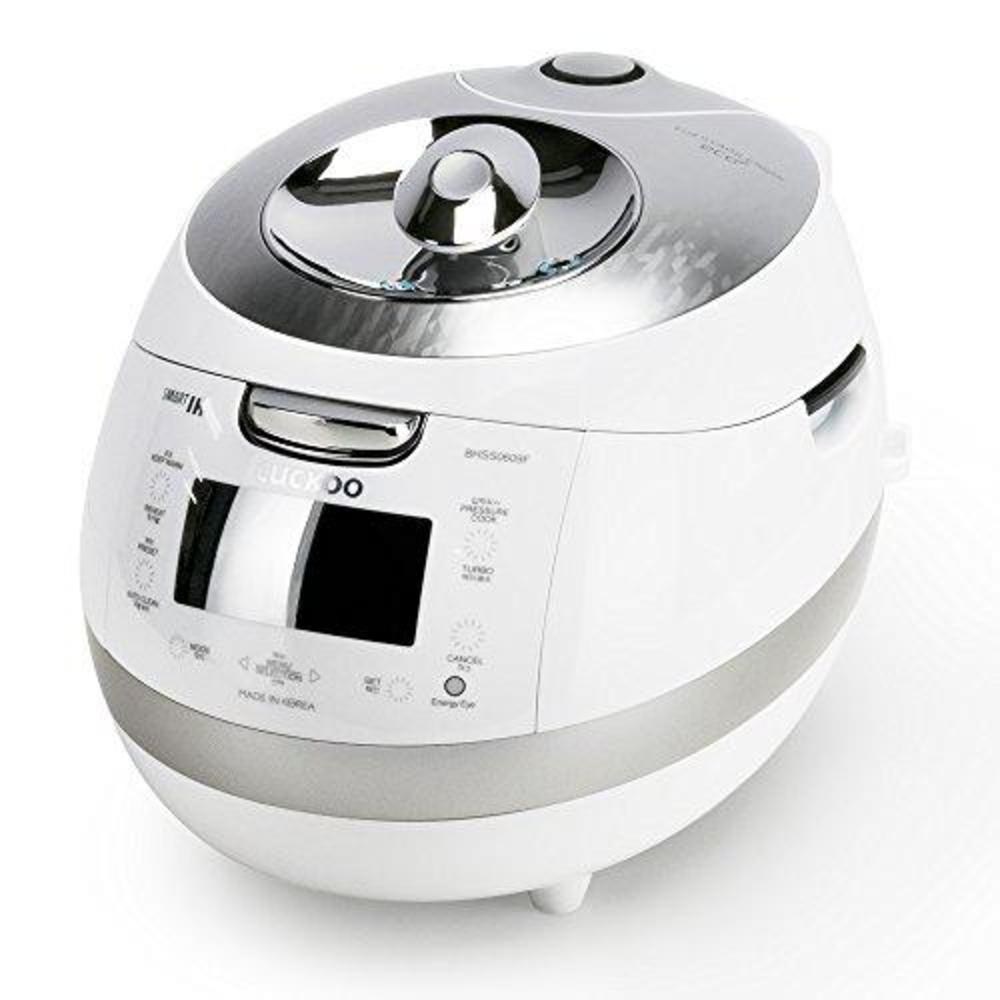 cuckoo crp-bhss0609f | 6-cup (uncooked) induction heating pressure rice cooker | 16 menu options, stainless steel inner pot, 