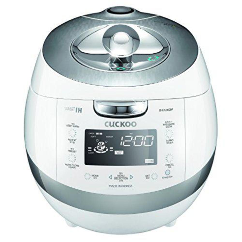 cuckoo crp-bhss0609f | 6-cup (uncooked) induction heating pressure rice cooker | 16 menu options, stainless steel inner pot, 