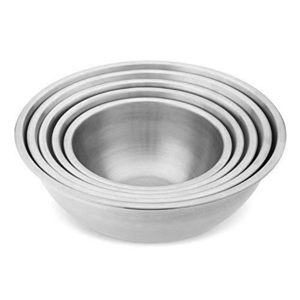 tiger chef stainless steel mixing bowls set for kitchen - nesting prep bowls (set of 6)