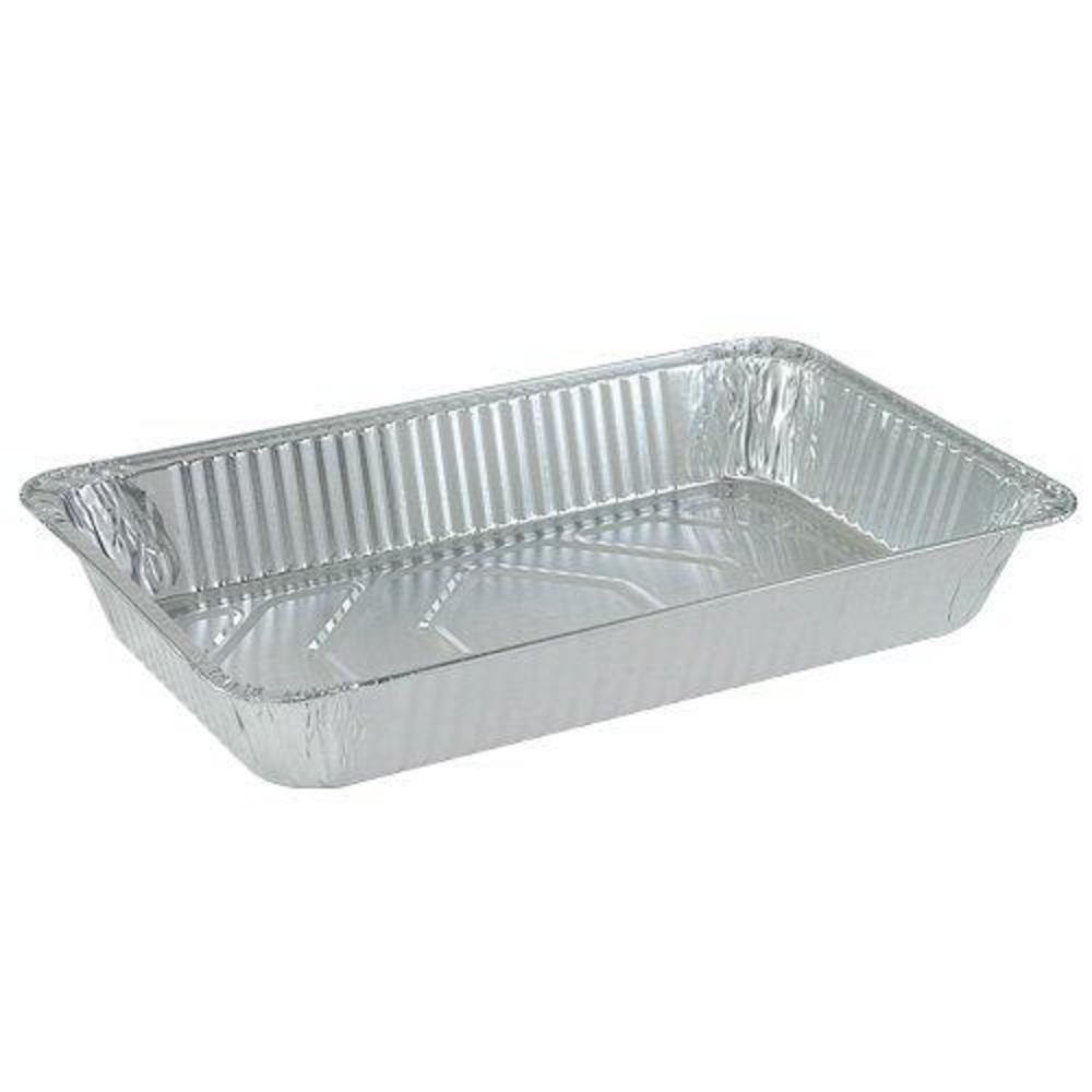 tiger chef 5-pack durable aluminum foil steam table pans full size, disposable 21 x 13 inches