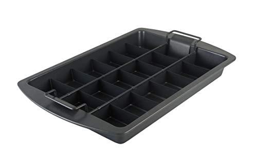 chicago metallic professional slice solutions brownie pan, 9-inch-by-13-inch - , dark gray