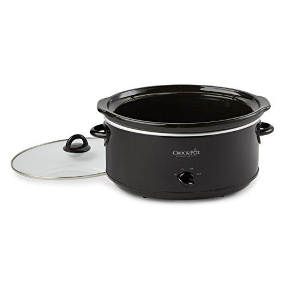 crock-pot scv800-b, 8-quart oval manual slow cooker, black