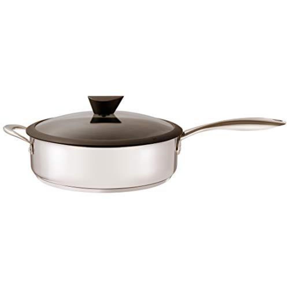 ozeri sauce pan and lid with a 100% pfoa and apeo-free non-stick coating developed in the usa, 5 l (5.3 quart), stainless ste