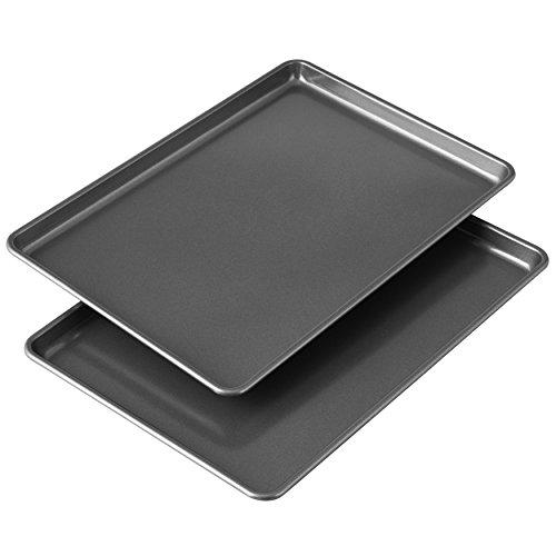 wilton easy layers sheet cake pan, 2-piece set, rectangle steel sheet pan