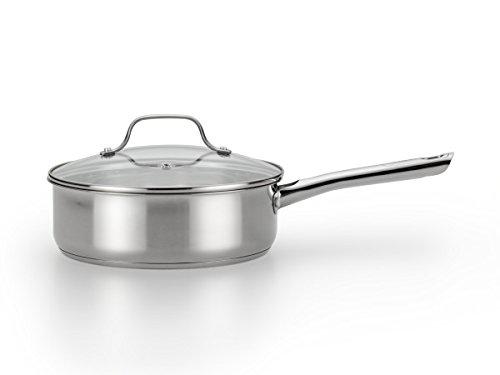 t-fal e76032 performa stainless steel dishwasher safe oven safe deep saute pan cookware, 3.5-quart, silver