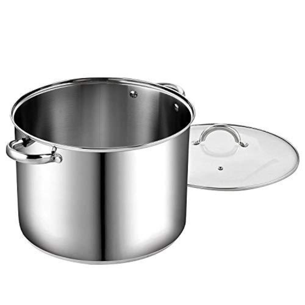 cook n home 16 quart stockpot with lid, stainless steel