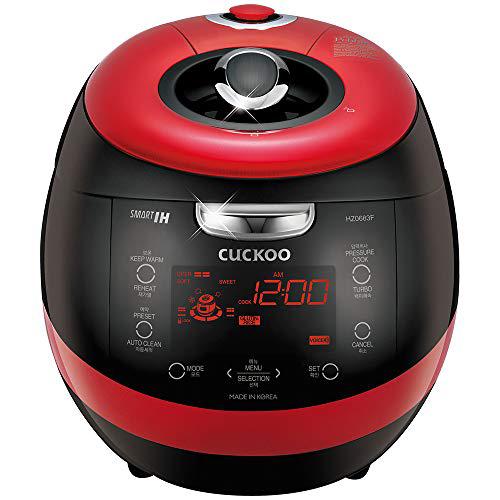 CUCKOO CRP-HZ0683FR | 6-Cup (Uncooked) Induction Heating Pressure Rice Cooker | 13 Menu Options, Auto-Clean, Voice Guide, Made i