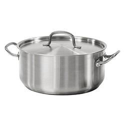 tramontina covered dutch oven pro-line stainless steel 9-quart, 80117/576ds
