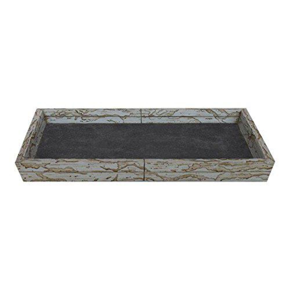 nu steel rustic bathroom amenity tray & jewelry, crystals, towel holder in real cement and stone for bathrooms & vanity space