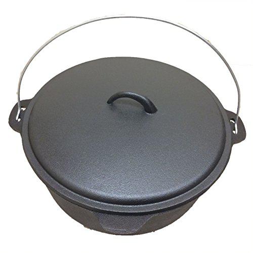 cuisiland Seasoned 12 Quart 14 In cast Iron Dutch Oven Dome Lid