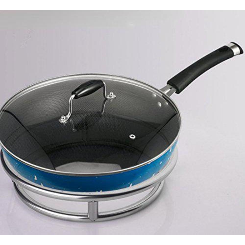 rluii wok ring / stainless steel wok rack insulated pot mats cookware ring / wok accessories