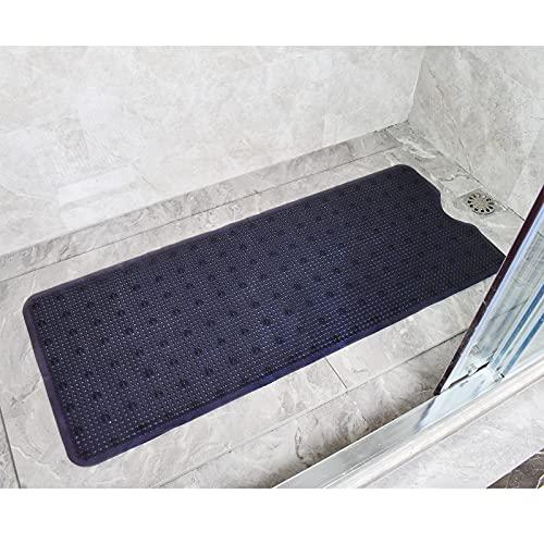yk decor non slip bathtub shower mat with drain holes suction cups machine washable pvc bath mat for tub shower