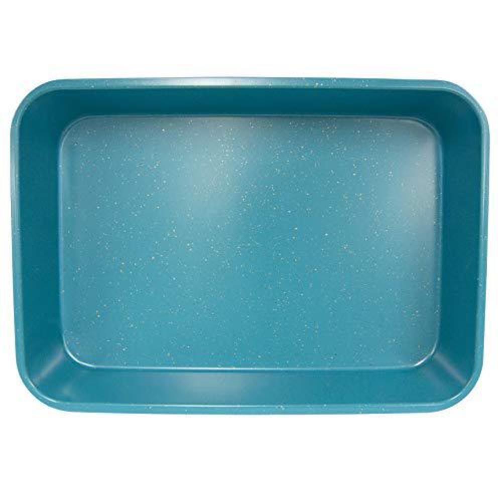 casaware grande lasagna/roaster pan 18 x 12 x 3-inch - extra large, ceramic coated nonstick (blue granite)