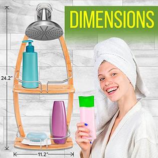 at Home Bamboo Shower Caddy
