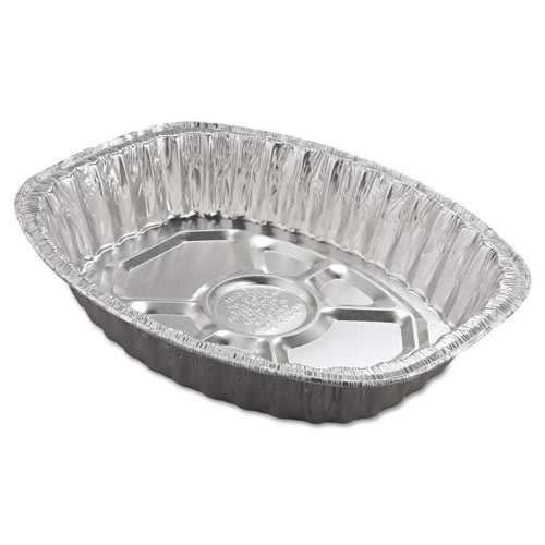 ecoquality 10 pack - disposable durable oval roaster pan - turkey roasting pans extra large, heavy-duty aluminum foil | deep, oval shape