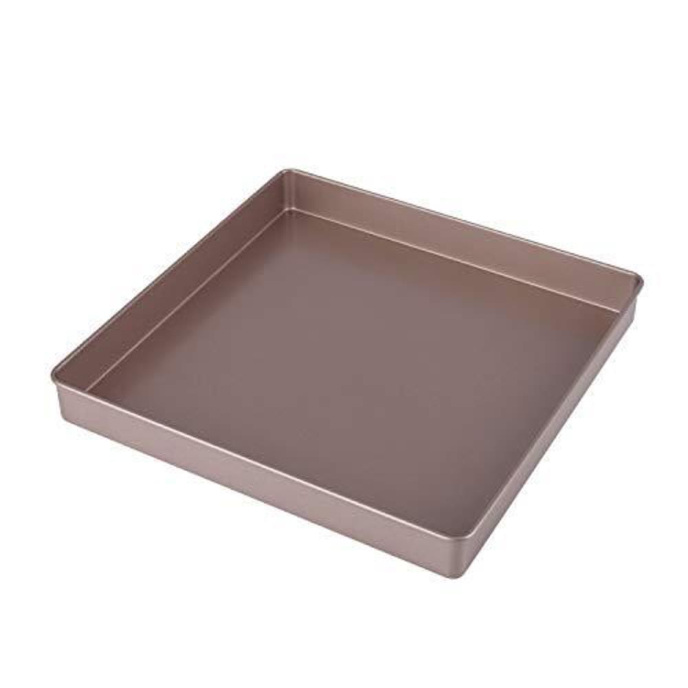 Boyan square baking pan, 11x11 inch nonstick square cake pan/baking sheet pan/square cookie sheet, carbon steel & champagne gold