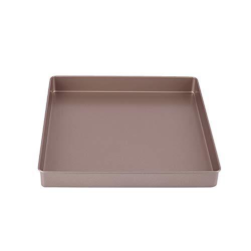 Boyan square baking pan, 11x11 inch nonstick square cake pan/baking sheet pan/square cookie sheet, carbon steel & champagne gold