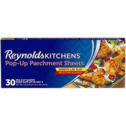 reynolds kitchens pop-up parchment paper sheets, 10.7x13.6 inch, 30 sheets