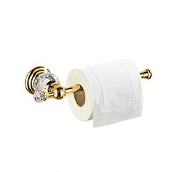bathsir crystal toilet paper holder, gold toilet roll holder modern bathroom accessories zinc alloy tissue hanger wall mounte