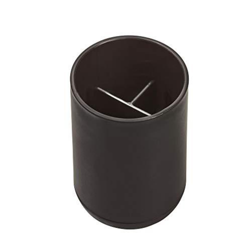 idesign 28537 cade holder, holds normal toothbrushes, spin brushes, and toothpast, matte black