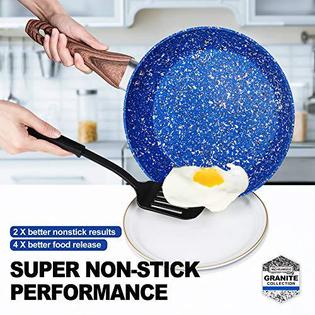 Michelangelo michelangelo frying pan set, 9.5 & 11 nonstick frying pans  with stone-derived coating, nonstick pans set, stone skillets no