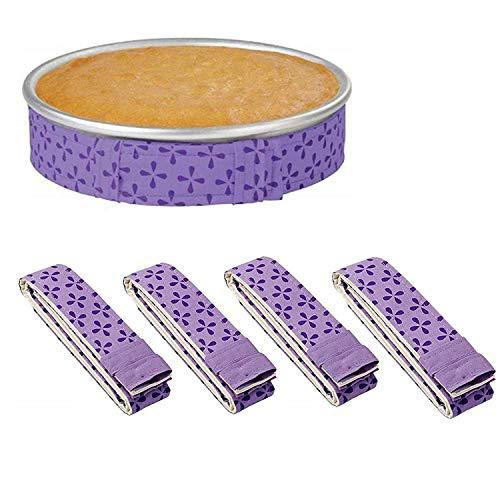 Winerming 4-piece bake even strip,cake pan strips,cake pan dampen strips,cake pan strips, super absorbent thick cotton,keeps cakes more