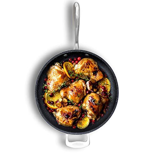Granitestone granite Stone 14A Nonstick Frying Pan with Ultra Durable Mineral and Diamond Triple coated Surface, Family Sized Open Skillet wi