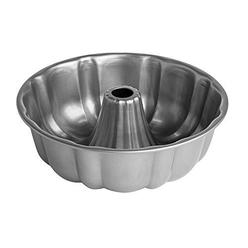 Cooking Light Fluted Tube Cake Pan Non-Stick, Quick Release, Carbon Steel Bakeware, 9 Inch, Gray