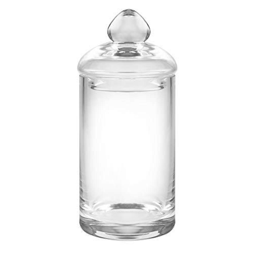 barski glass swab dispenser - jar with cover - holder - storage - canister - for cotton tipped swabs - q-tips - for bathroom 