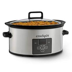 crock-pot choose-a-crock digital countdown slow cooker stainless steel, 6-quart