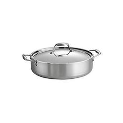 tramontina 6 qt covered braiser - tri-ply clad ss - sea - gourmet