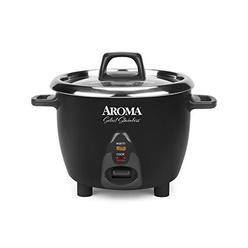 Aroma Housewares Select Stainless Rice cooker & Warmer with Uncoated Inner Pot, 3-cup(uncooked)6-cup(cooked) 12Qt, ARc-753SgB, B