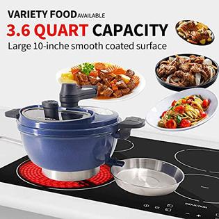 LAMP COOK RNAB08KRMDPH9 lampcook automatic pots stirrer for cooking [hand  free cooking pot] non-stick frying saucepan, rotating blade, oil drain, eas