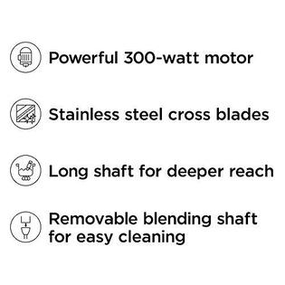 CHEFMAN RNAB08KWK1X9Y chefman immersion stick hand blender powerful  electric ice crushing 2-speed control handheld food mixer, purees,  smoothies, s