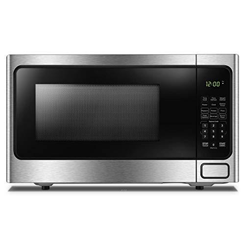 unknown1 designer 1.1 microwave with stainless steel front silver finish auto shut off