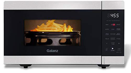 galanz 0.9 cu. ft air fry microwave stainless steel