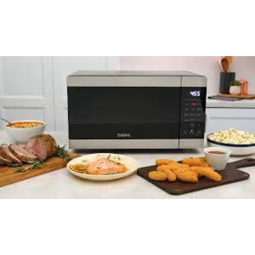 galanz 0.9 cu. ft air fry microwave stainless steel