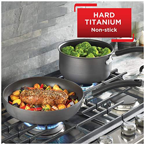 t-fal ultimate hard anodized nonstick 8-inch, 10.25-inch and 12-inch fry pan cookware set