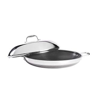 HEXCLAD hexclad 14 inch hybrid stainless steel frying pan with lid