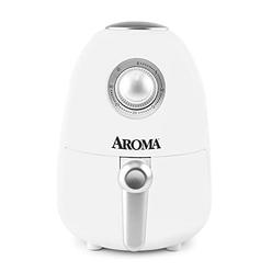 aroma housewares 2qt. air fryer, built-in timer, includes nonstick cooking pan, white (aaf-200)