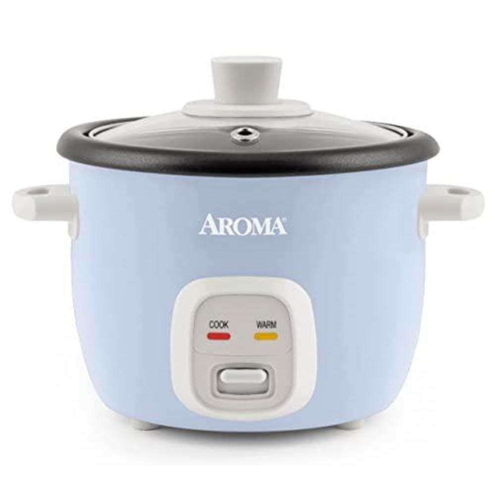aroma housewares 4-cups (cooked) / 1qt. rice & grain cooker (arc-302ngbl), blue