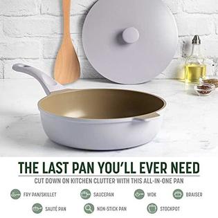 Goodful goodful all-in-one pan, multilayer nonstick, high-performance cast  construction, multipurpose design replaces multiple pots a