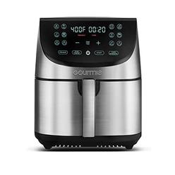 gourmia gaf856 stainless steel digital 8 quart air fryer with guided cooking