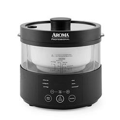 Aroma Housewares aroma professional 8-cup (cooked) smartcarb multicooker and flavor-lock food steamer for low-carb rice and grains, glass inne