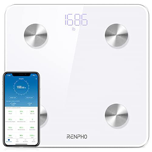renpho body fat scale smart bmi scale digital bathroom wireless weight scale, body composition analyzer with smartphone app s