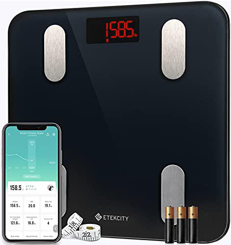 etekcity scales for body weight bathroom digital weight scale for body fat, smart bluetooth scale for bmi, and weight loss, s