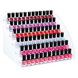 kingrow nail polish organizer 72 bottles of 6 layers acrylic display rack eyeglasses storage essential oils holder makeup org