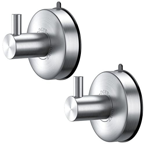 DGYB dgyb shower suction cup hooks 304 stainless steel removable towel  loofah suction hook waterproof wall bathroom kitchen 15 lb