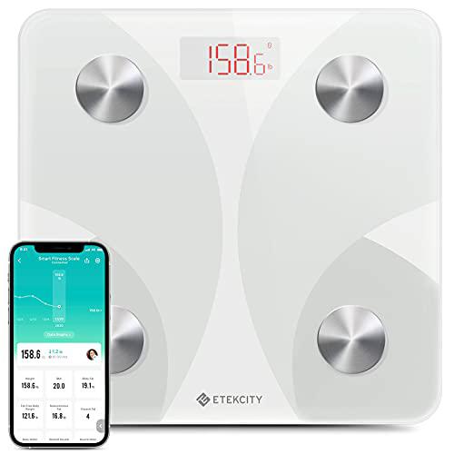 Etekcity etekcity scale for body weight, smart digital bathroom weighing  scales with body fat and water weight for people, bluetooth b