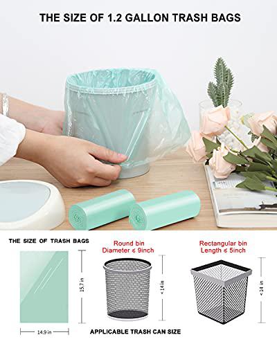 AYOTEE 1.2 gallon small trash bags garbage bags, ayotee mini compostable  strong bathroom wastebasket can liners